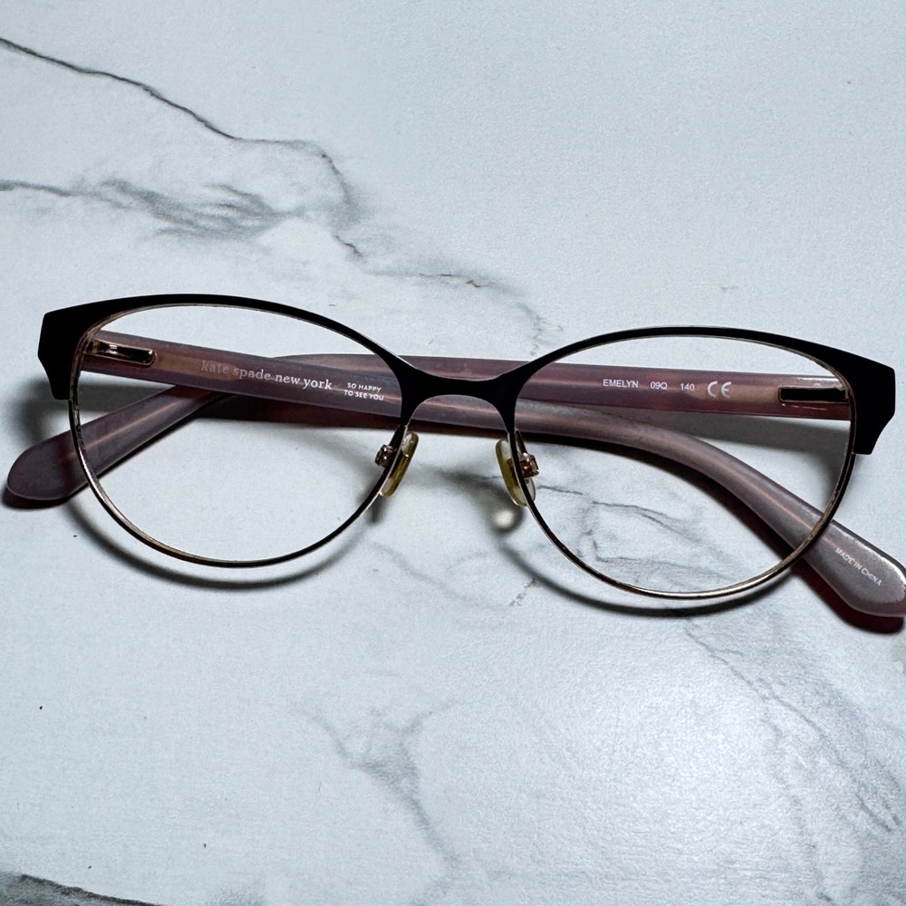 Kate Spade New York Emelyn 09Q Tortoise Rose Gold Cat Eye Eyeglasses Frames